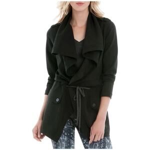 Lole Women's Black Draped Cinched Barbara Jacket Size Medium